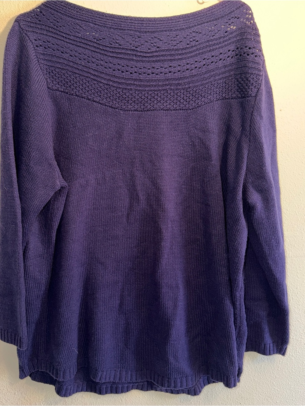 Lane Bryant Deep Purple Boat Neck Knit Sweater, sz 18/20